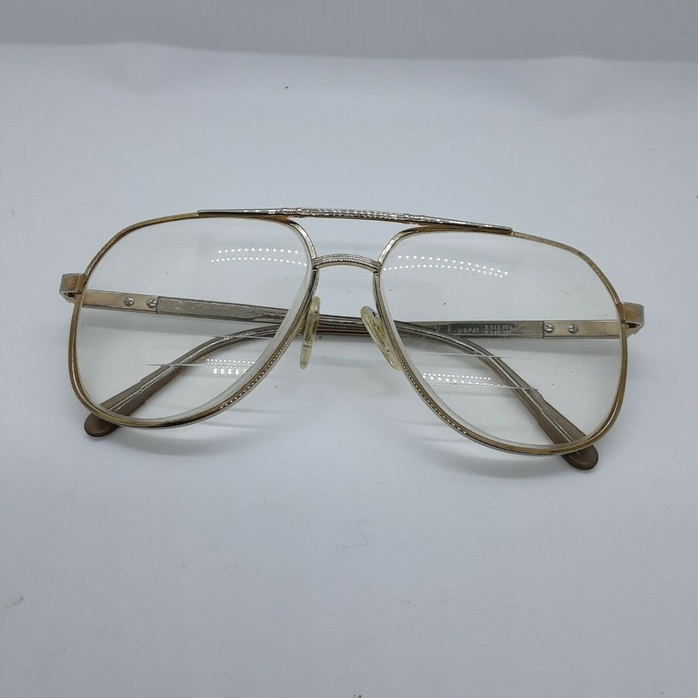 Vintage Hudson Optical Eyeglasses Aviator heavy Z-87 60-15 RX frames 1970s Mens